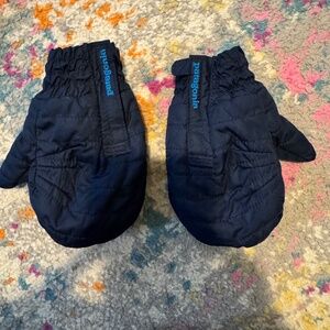 Boys Navy Blue Patagonia Warm Sherpa-lined Mitten Gloves size 5T